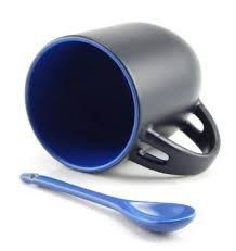 Caneca c/ Colher Magica Azul