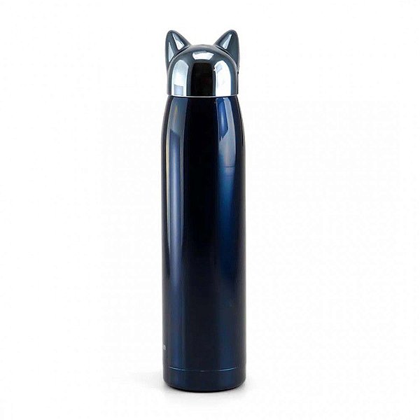 Garrafa Térmica de Inox Cat Azul 320ml