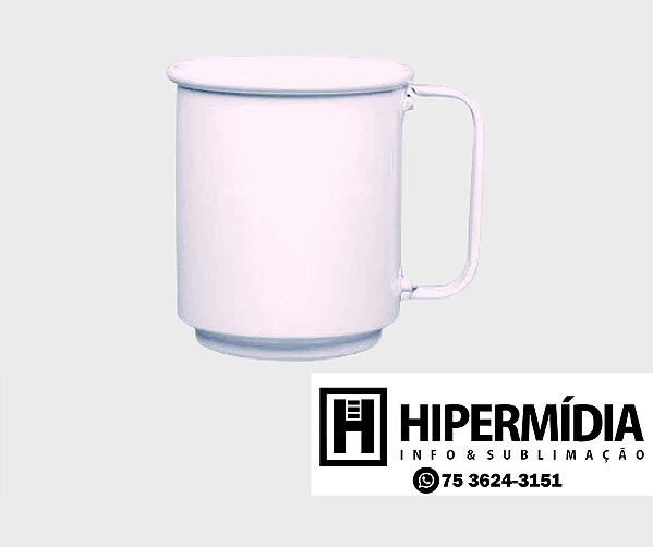 Caneca Alumínio Branca - 500ml