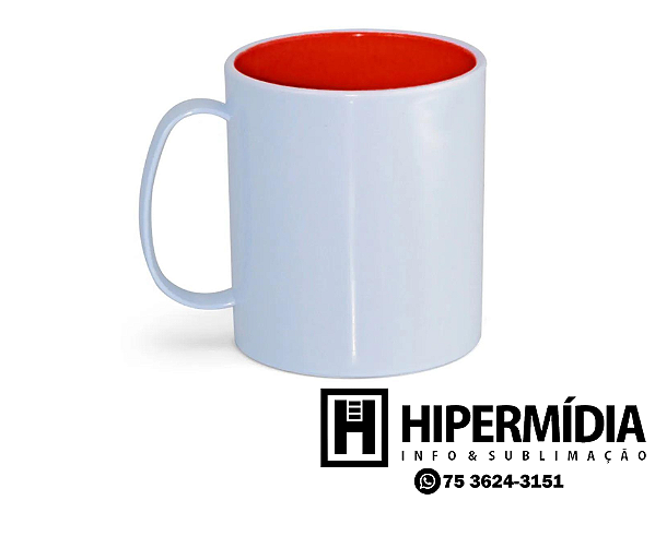 Caneca Polímero Interior Vermelho Premium SFCT 130g