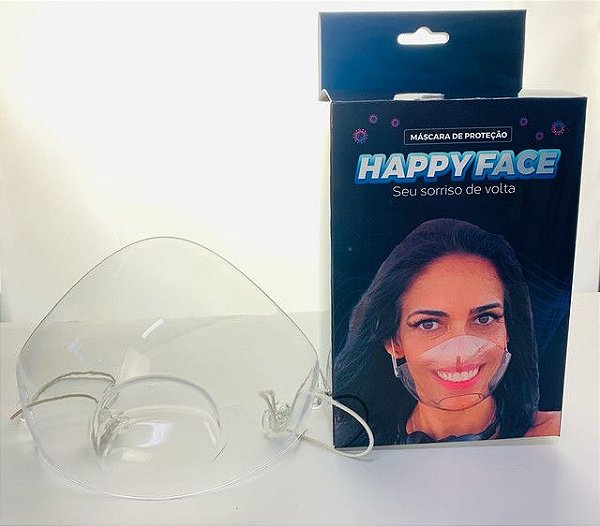 Máscara transparente happy face