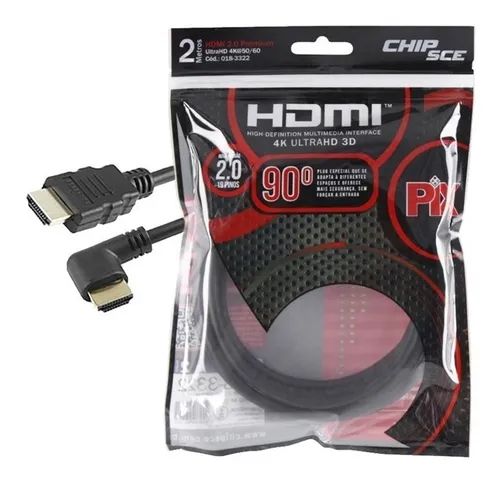 Cabo Hdmi 90 Graus 2 metros