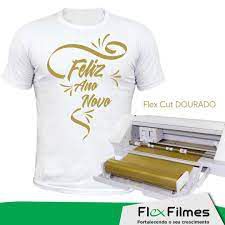 Filme de Recorte Dourado Flexcut Flexfilmes 1m x 0,50