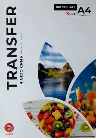 Papel Transfer Rigido Laser A4 120g 100 Folhas