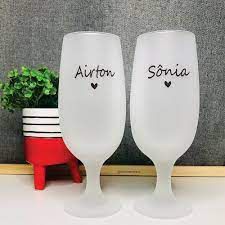 Taça Floripa de Vidro Jateada - 300ml