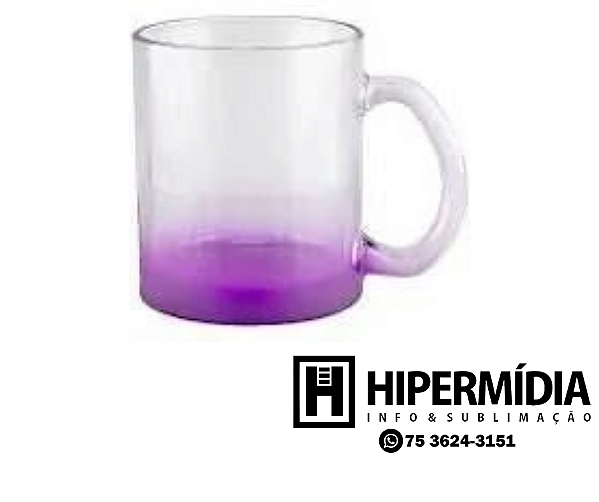 Caneca Chopp Vidro Cristal Lilás - 325ml