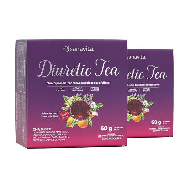Kit 2 Diuretic Tea Sanavita 30 sachês