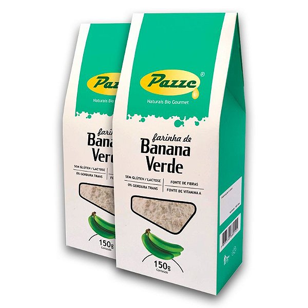 Kit 2 Farinha Banana Verde Pazze 150 gramas