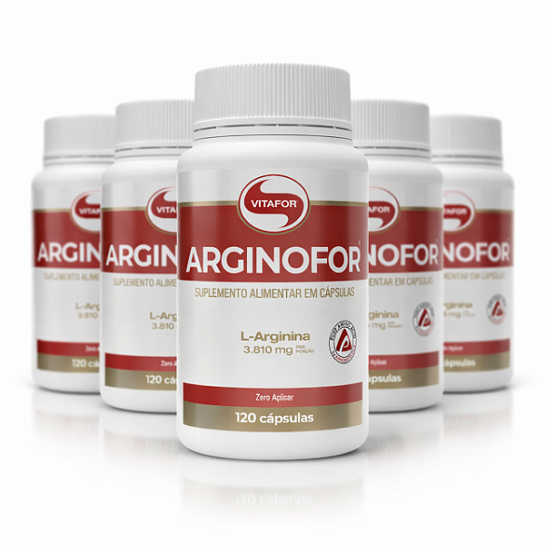 Kit 5 Arginofor Vitafor 120 Cápsulas