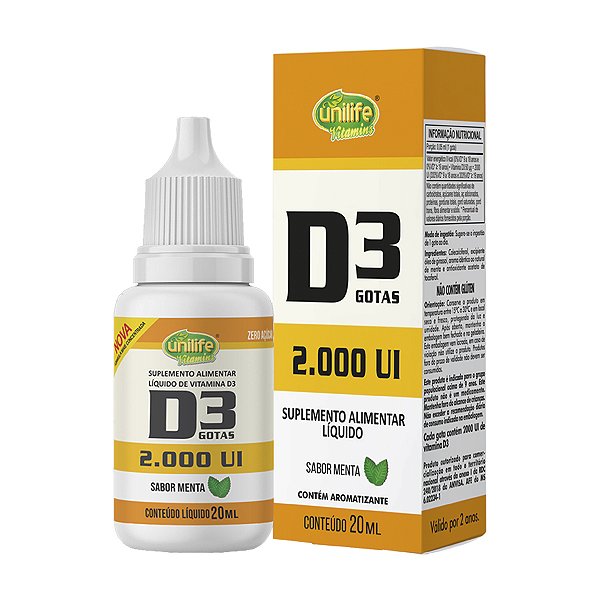 Vitamina D3 2.000 UI Unilife Menta 20ml