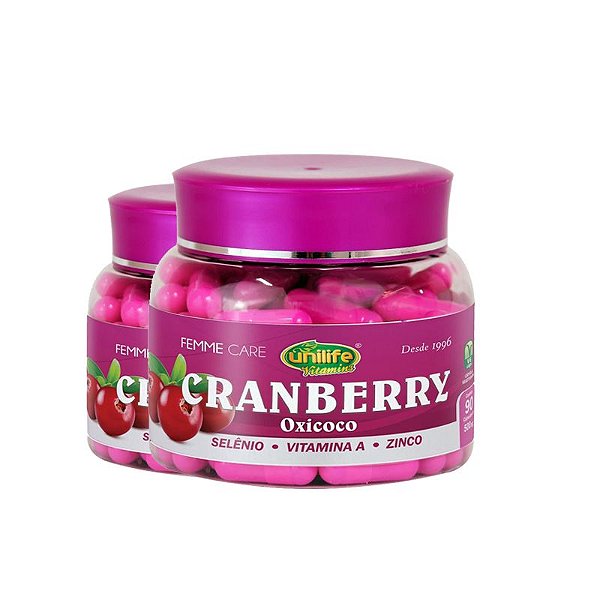 Kit 2 Cranberry Oxycoco Femme Care Unilife 90 cápsulas