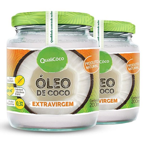 Kit 2 Óleo de Coco Extra Virgem 200ml Qualicôco