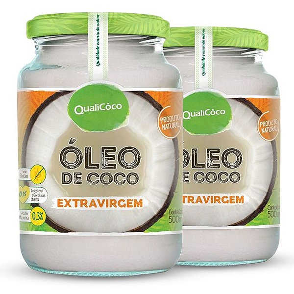 Kit 2 Óleo de Coco Extra Virgem 500ml Qualicôco