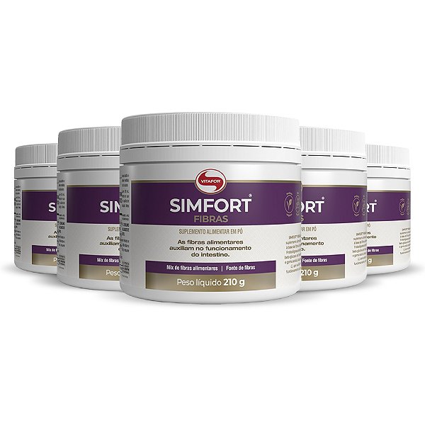 Kit 5 Simfort fibras Vitafor 210g