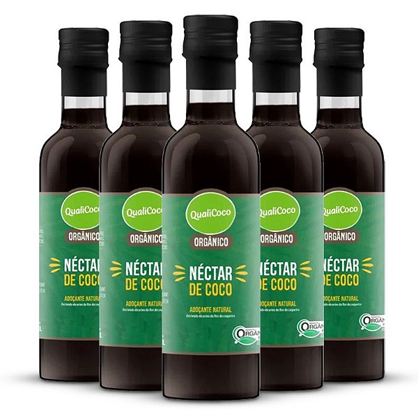 Kit 5 Néctar de coco Qualicoco 50 ml orgânico