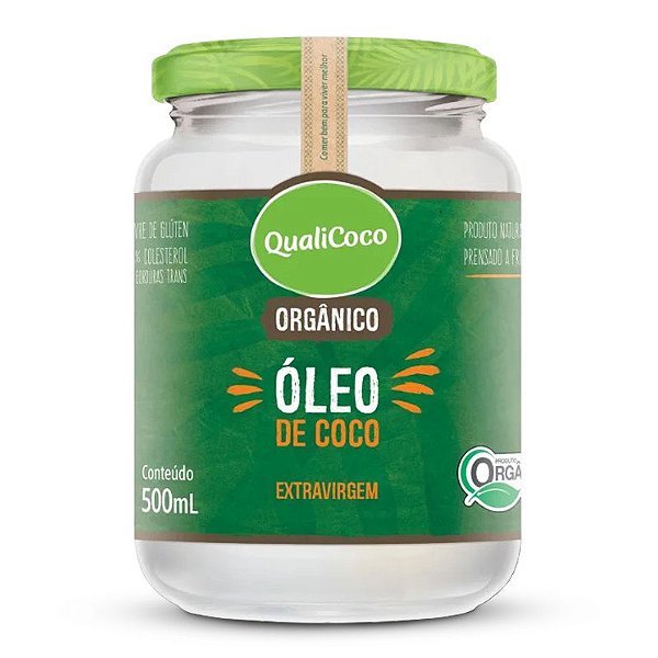 Óleo de coco extra virgem Qualicoco 500 ml orgânico