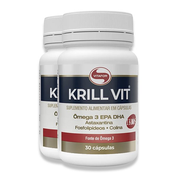 Kit 2 Krill Vit Vitafor Óleo de Krill 30 Cápsulas
