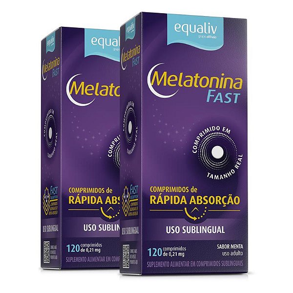 Kit 2 Melatonina Sublingual Equaliv 120 comprimidos