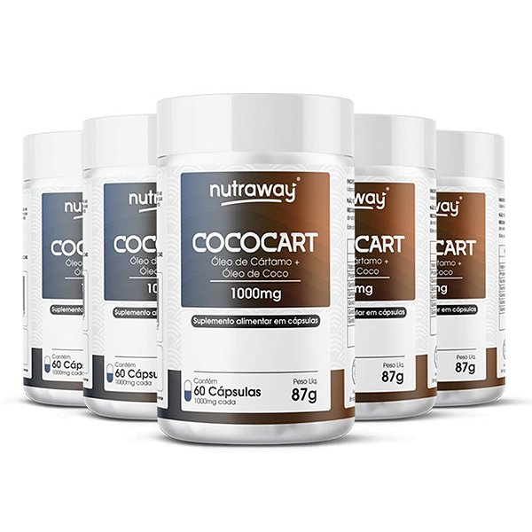 Kit 5 Cococart Nutraway 1000mg 60 cápsulas