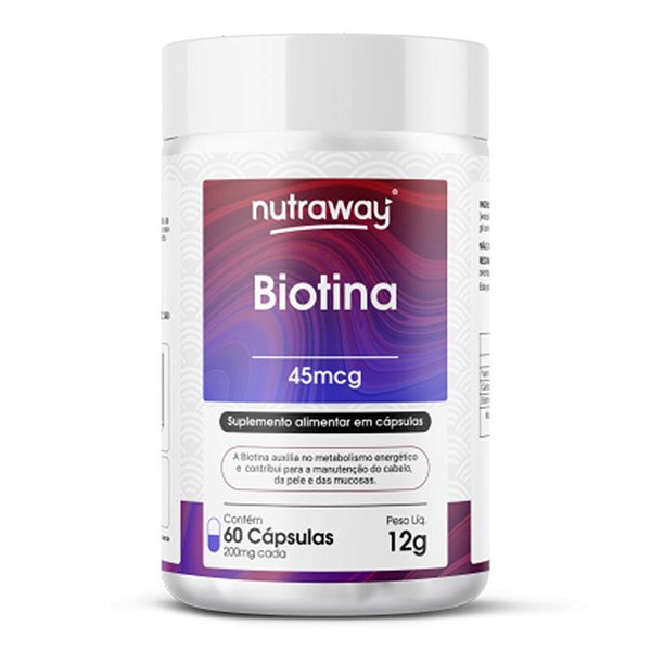 Biotina 200mg Nutraway 60 cápsulas