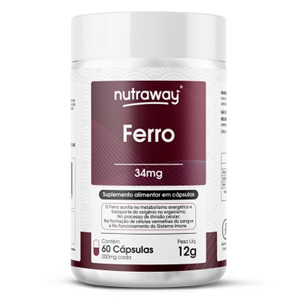 Ferro Nutraway 34 Mg 60 cápsulas