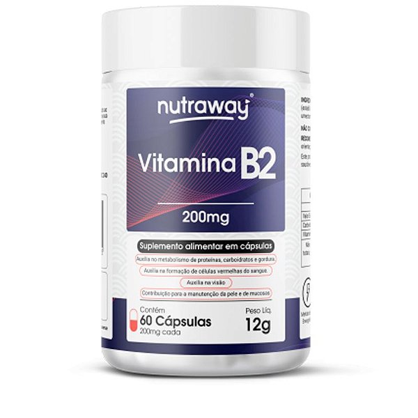 Vitamina B2 200mg Nutraway 60 cápsulas