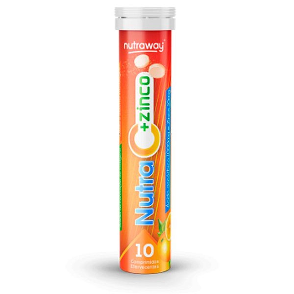 Vitamina C + Zinco Efervescente Nutraway 10 comprimidos