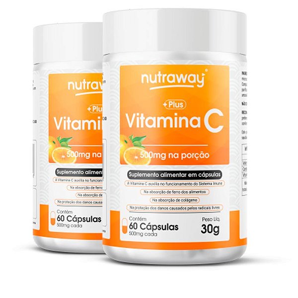 Kit 2 Vitamina C Nutraway 60 cápsulas