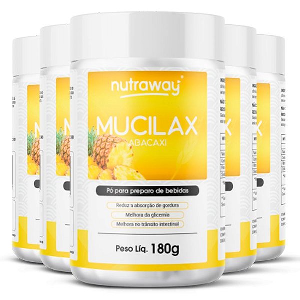 Kit 5 Mucilax Abacaxi Nutraway 180g