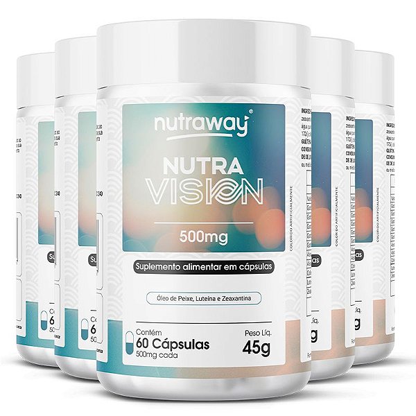 Kit 5 Nutra Vision 500mg Nutraway 60 cápsulas