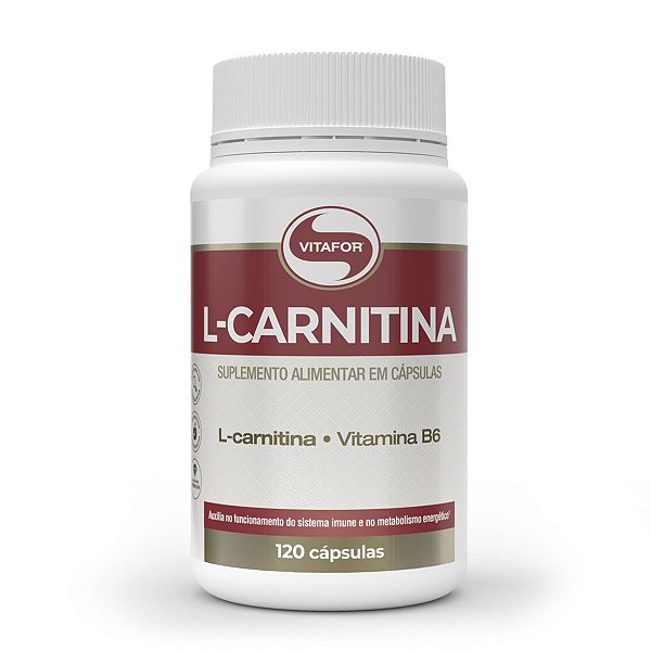 L-Carnitina + B6 Vitafor 120 Cápsulas
