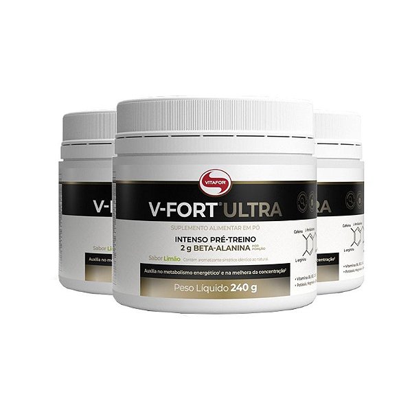 Kit 3 V- Fort Ultra Vitafor 240g Limão