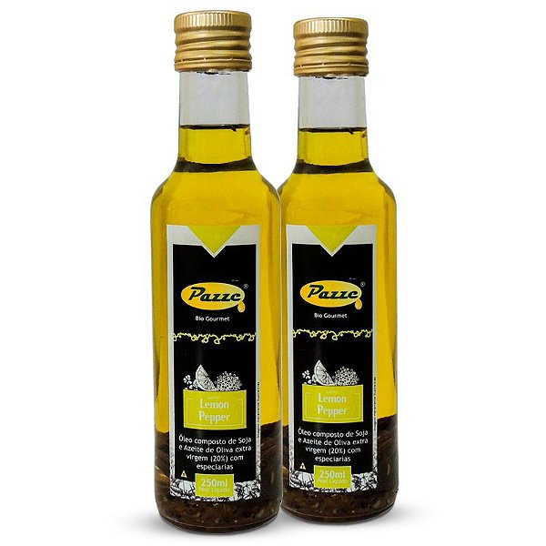 Kit 2 Óleo Saborizado Lemon Pepper Pazze 250ml