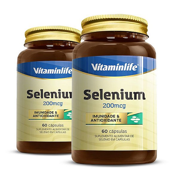 Kit 2 Selenium Vitaminlife 60 cápsulas