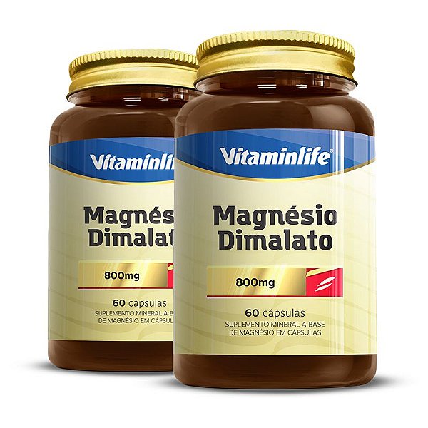 Kit 2 Magnésio Dimalato Vitaminlife 60 cápsulas