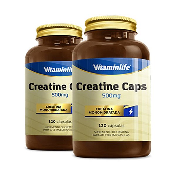 Kit 2 Creatine Monoidratada Vitaminlife 120 cápsulas