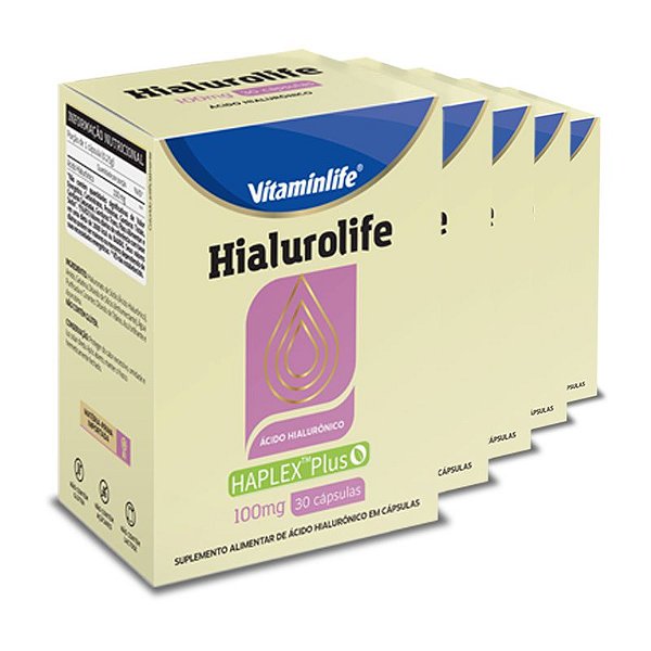 Kit 5 Hialurolife Vitaminlife 30 cápsulas