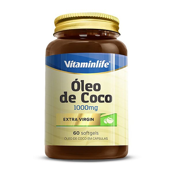 Óleo De Coco Extra Virgem Vitaminlife 60 cápsulas