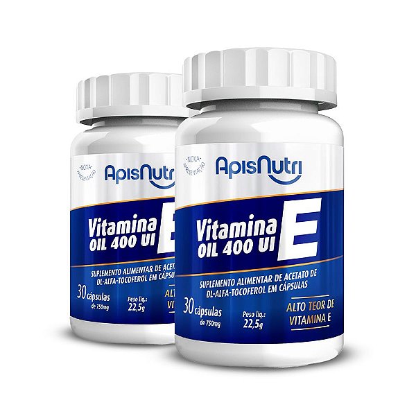 Kit 2 Vitamina E 280mg Apisnutri 60 cápsulas