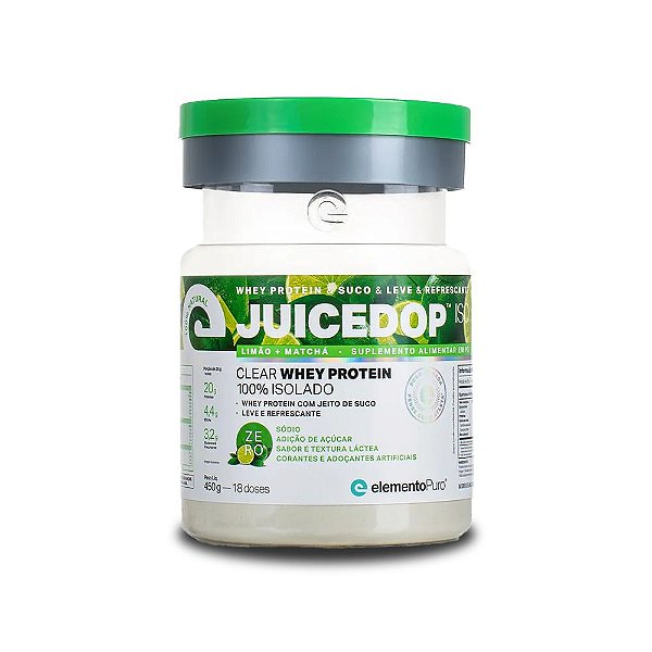 Juicedop ISO Elemento Puro Limão com Matcha 450g