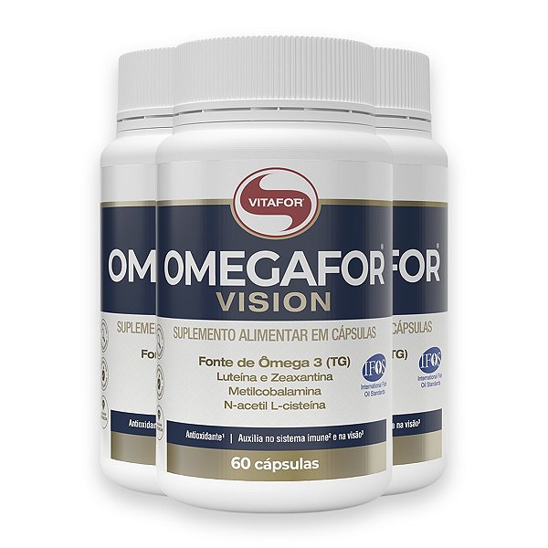 Kit 3 Omegafor Vision Vitafor 60 Cápsulas