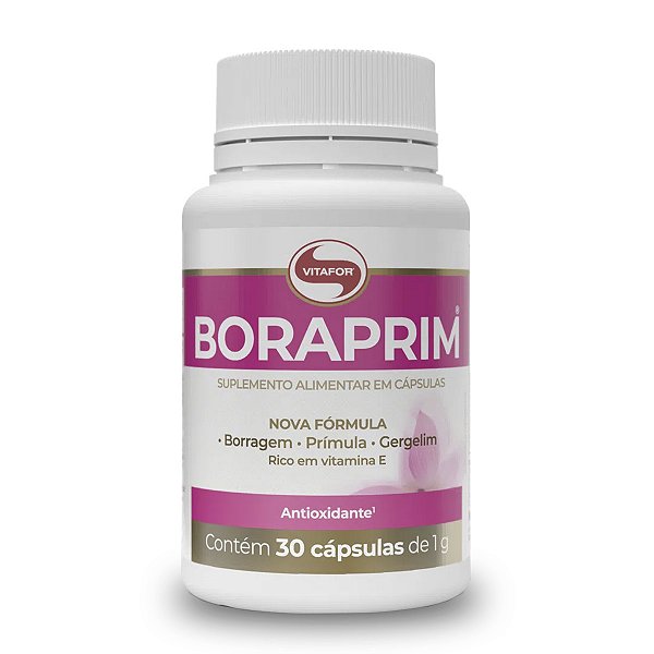 Óleo de Borragem e Prímula 1g Boraprim Vitafor 30 cápsulas