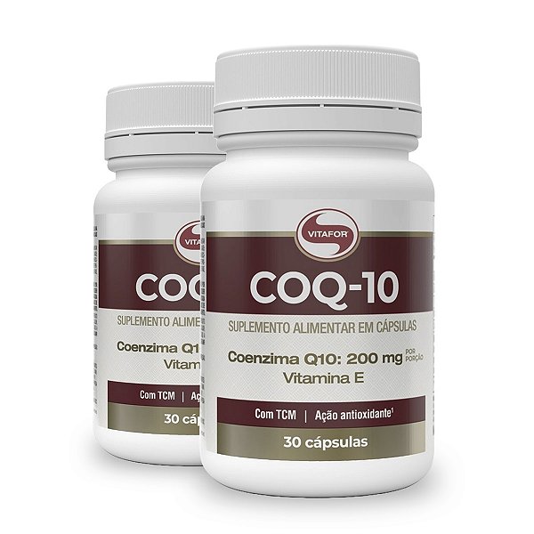Kit 2 Coenzima COQ-10 Vitafor 30 Cápsulas