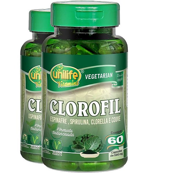 Kit 2 Clorofil Unilife 60 Cápsulas
