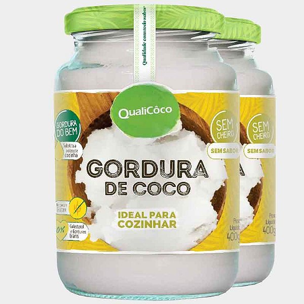 Kit 2 Gordura de Coco Pote 400g Qualicôco