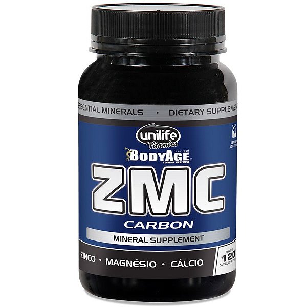 ZMC Carbon Cálcio, Zinco e Magnésio 120Caps Unilife