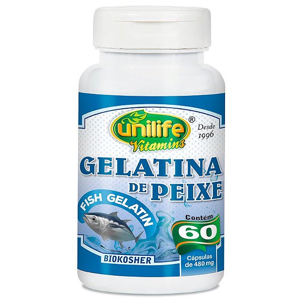 Gelatina de Peixe 60 cápsulas Unilife