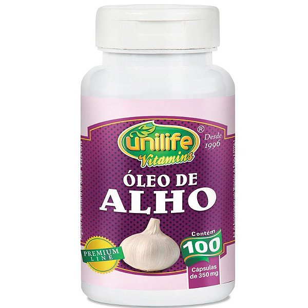 Óleo de Alho 350mg Unilife 100 cápsulas