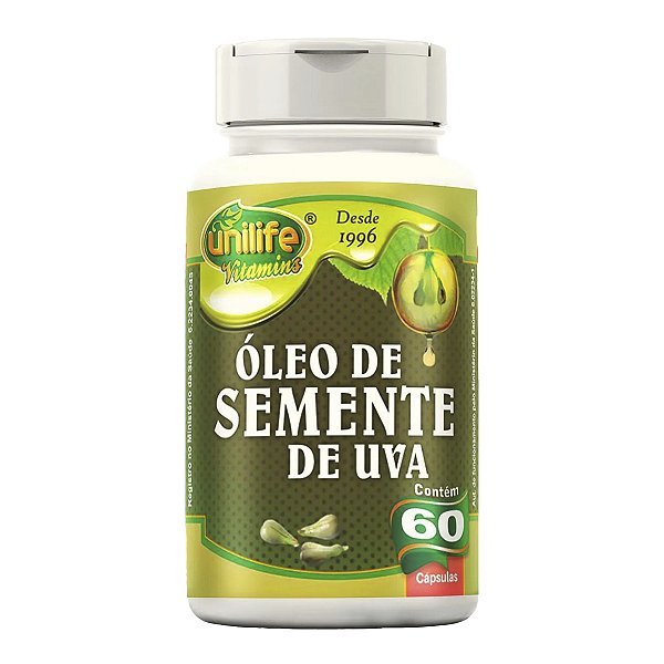 Óleo de Semente de Uva 700mg 60 cápsulas Unilife