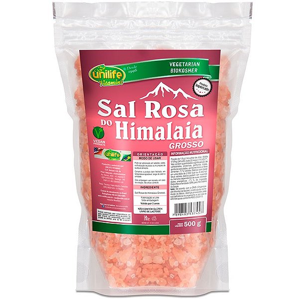 Sal Rosa do Himalaia Grosso Unilife Pacote 500g